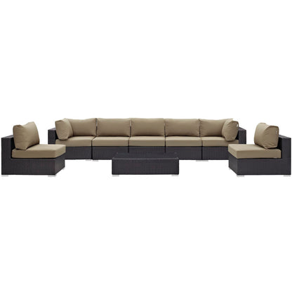 Convene 8 Piece Outdoor Patio Sectional Set by Furniture For America