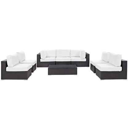 Convene 8 Piece Outdoor Patio Sectional Set by Furniture For America