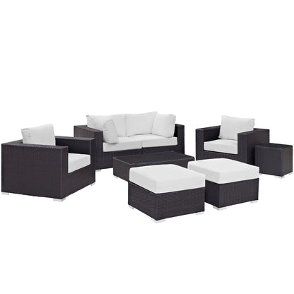 Convene 8 Piece Outdoor Patio Sectional Set by Furniture For America