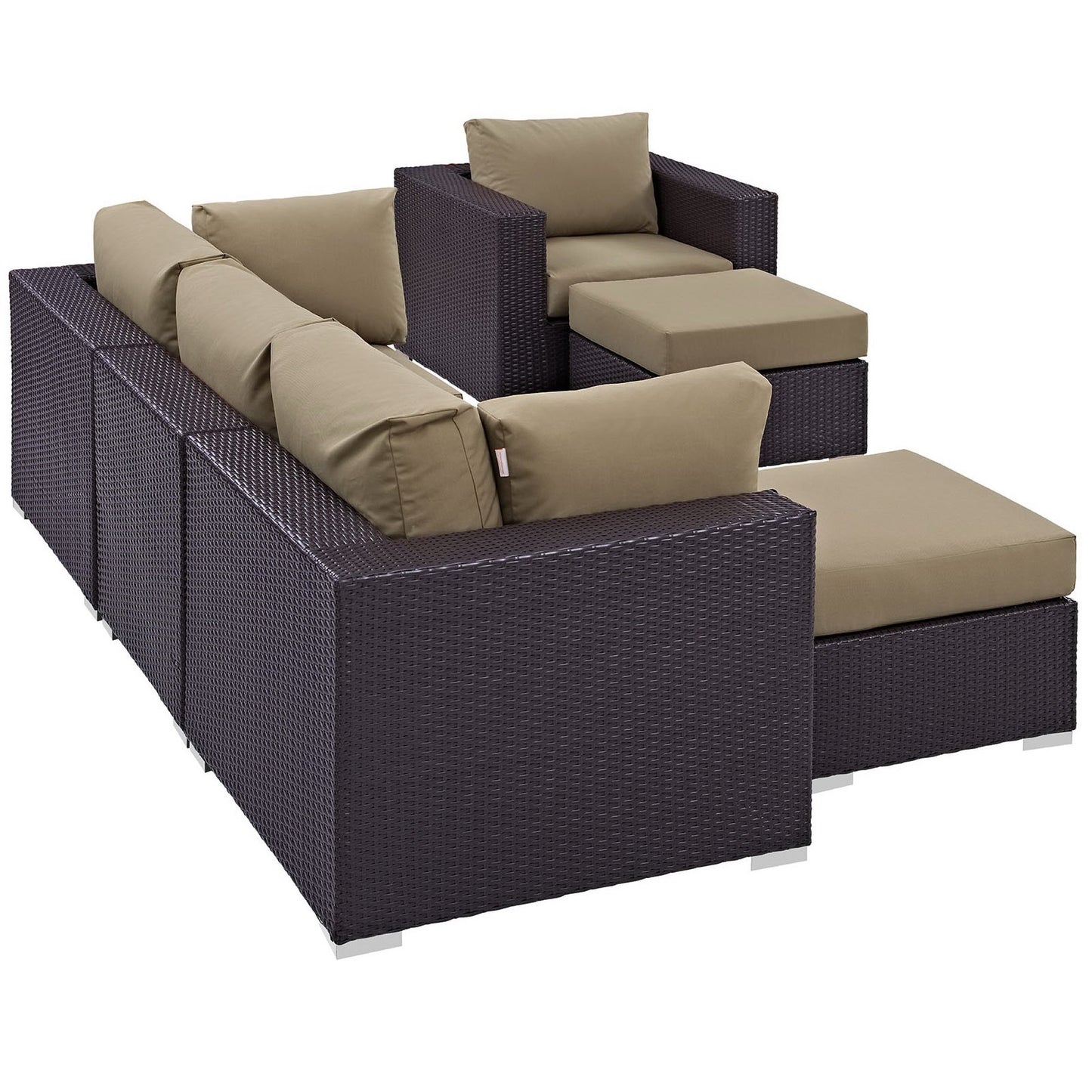 Convene 6 Piece Outdoor Patio Sectional Set by Furniture For America