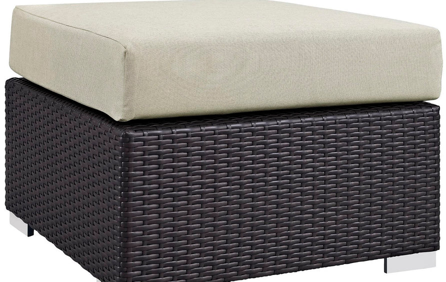 Sienna 9 Piece Outdoor Patio Sectional Set in Espresso Beige