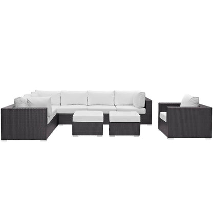 Convene 9 Piece Outdoor Patio Sectional Set by Furniture For America