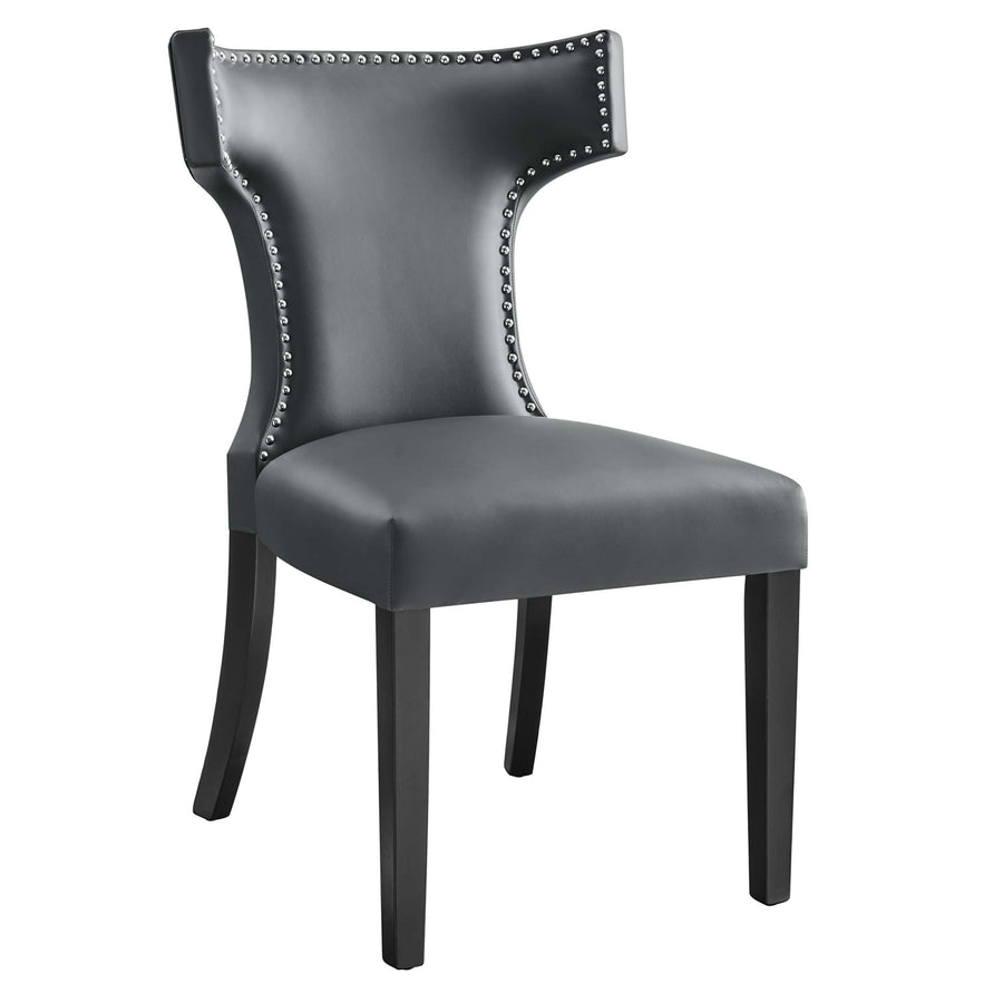Spire Vegan Leather Dining Chair in Gray