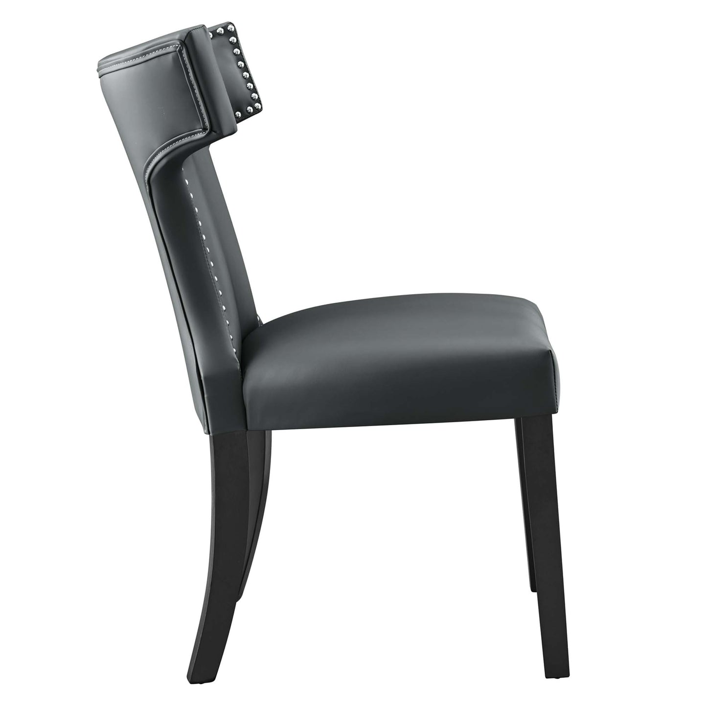 Curve Vegan Leather Dining Chair by Furniture For America