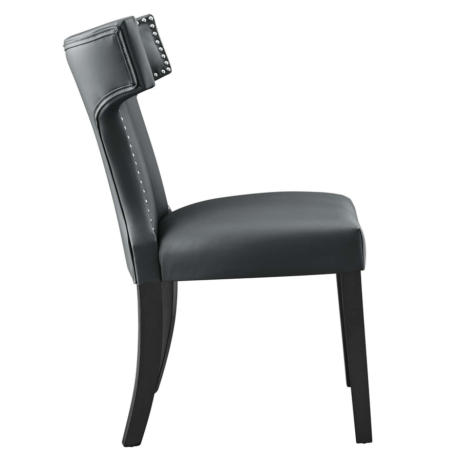 Spire Vegan Leather Dining Chair in Gray
