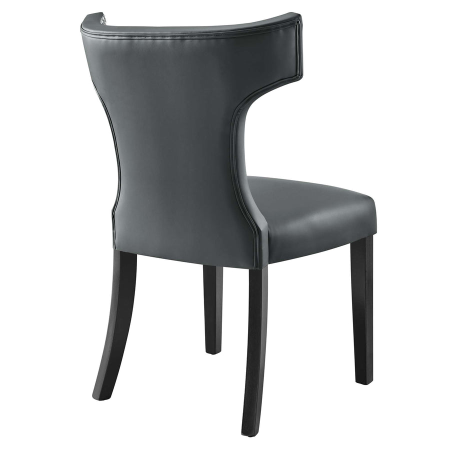 Spire Vegan Leather Dining Chair in Gray