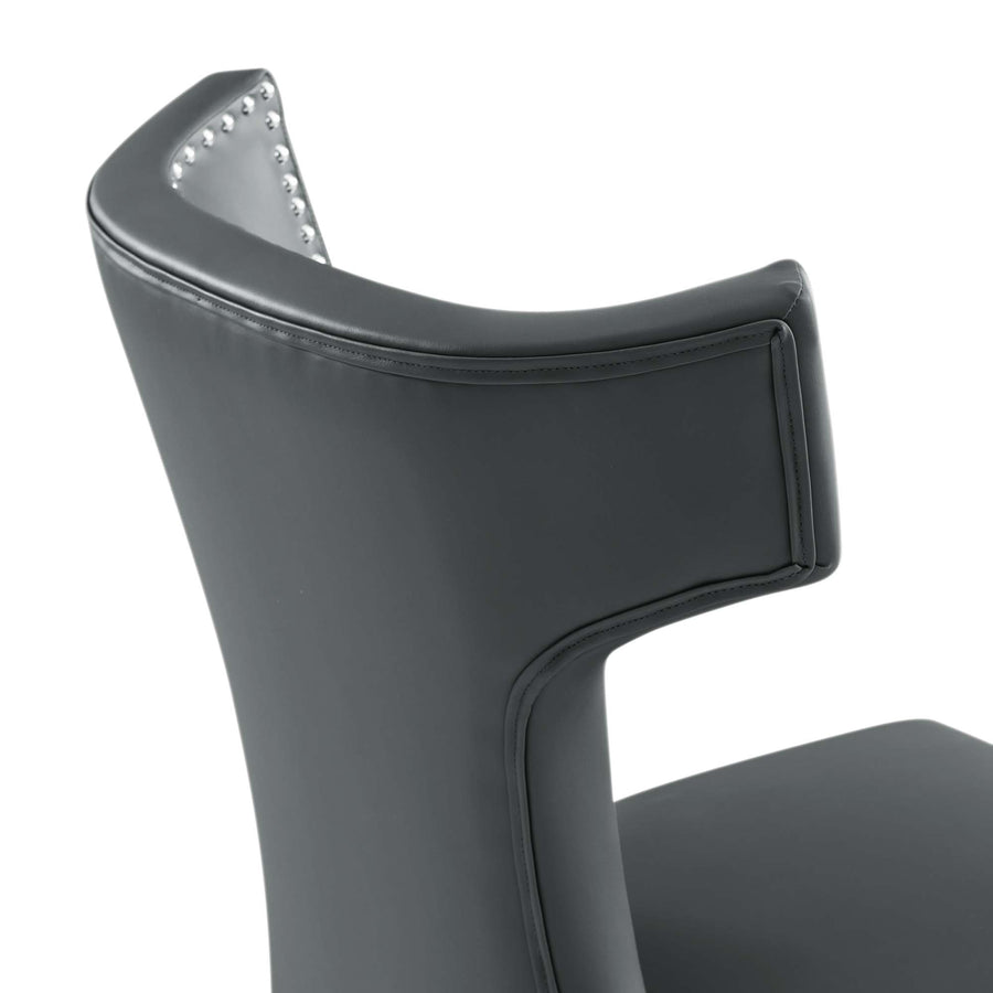 Spire Vegan Leather Dining Chair in Gray