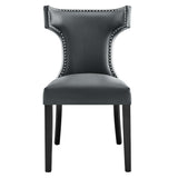 Spire Vegan Leather Dining Chair in Gray