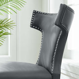Spire Vegan Leather Dining Chair in Gray