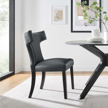 Curve Vegan Leather Dining Chair by Furniture For America