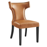 Spire Vegan Leather Dining Chair in Tan