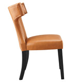 Spire Vegan Leather Dining Chair in Tan