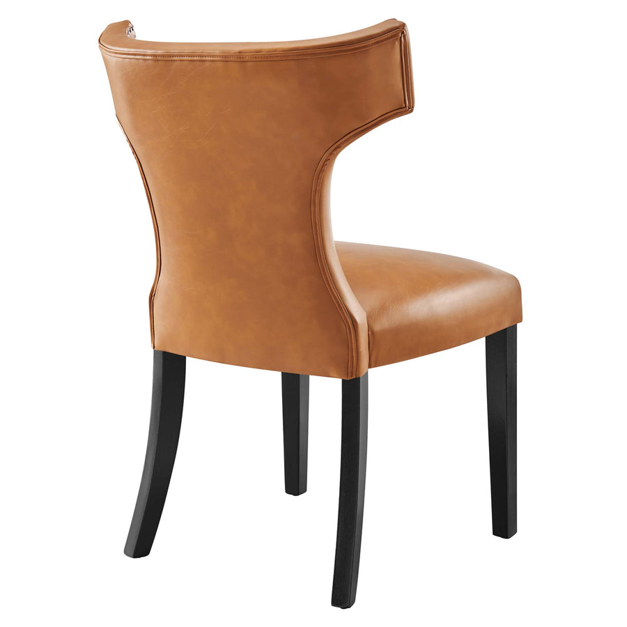 Spire Vegan Leather Dining Chair in Tan