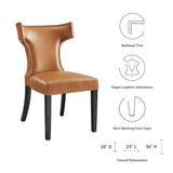 Spire Vegan Leather Dining Chair in Tan