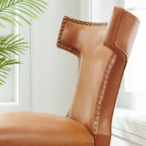 Spire Vegan Leather Dining Chair in Tan