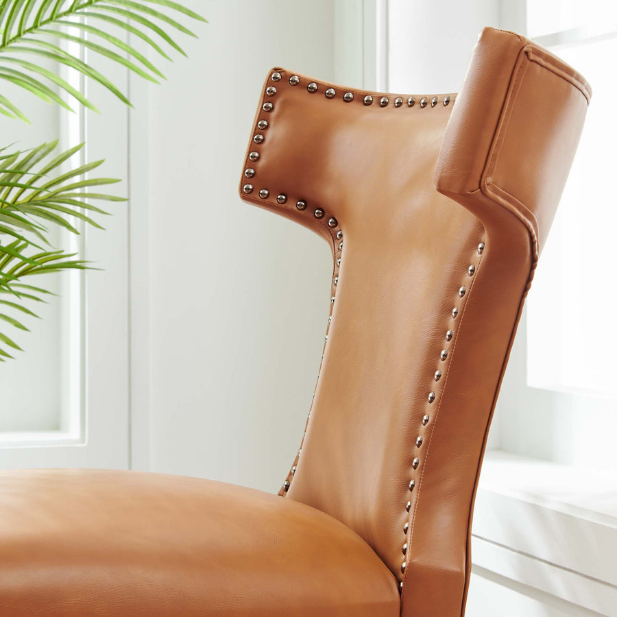 Spire Vegan Leather Dining Chair in Tan