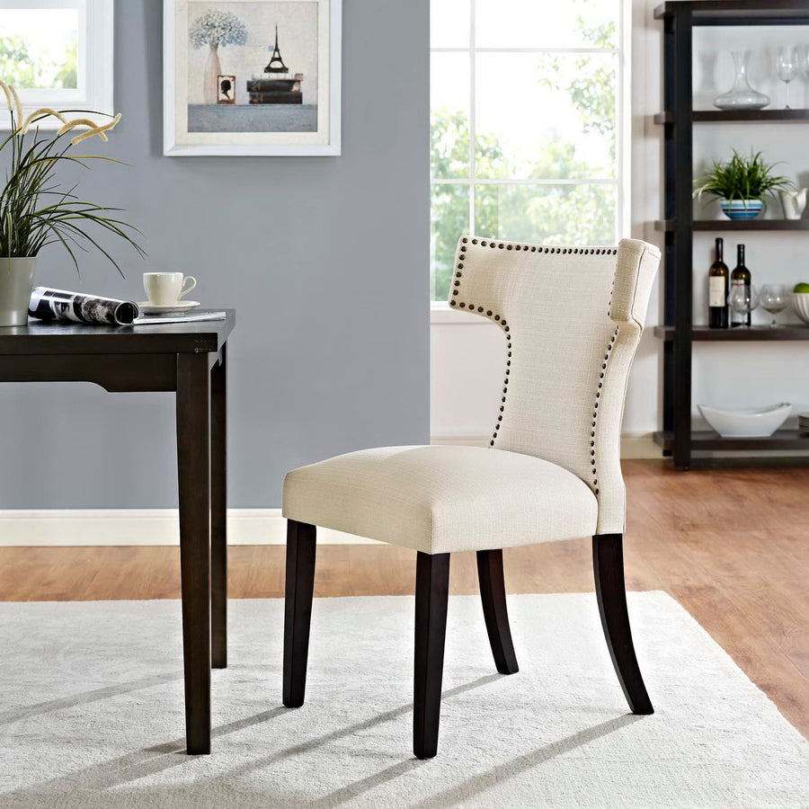 Spire Fabric Dining Chair in Beige