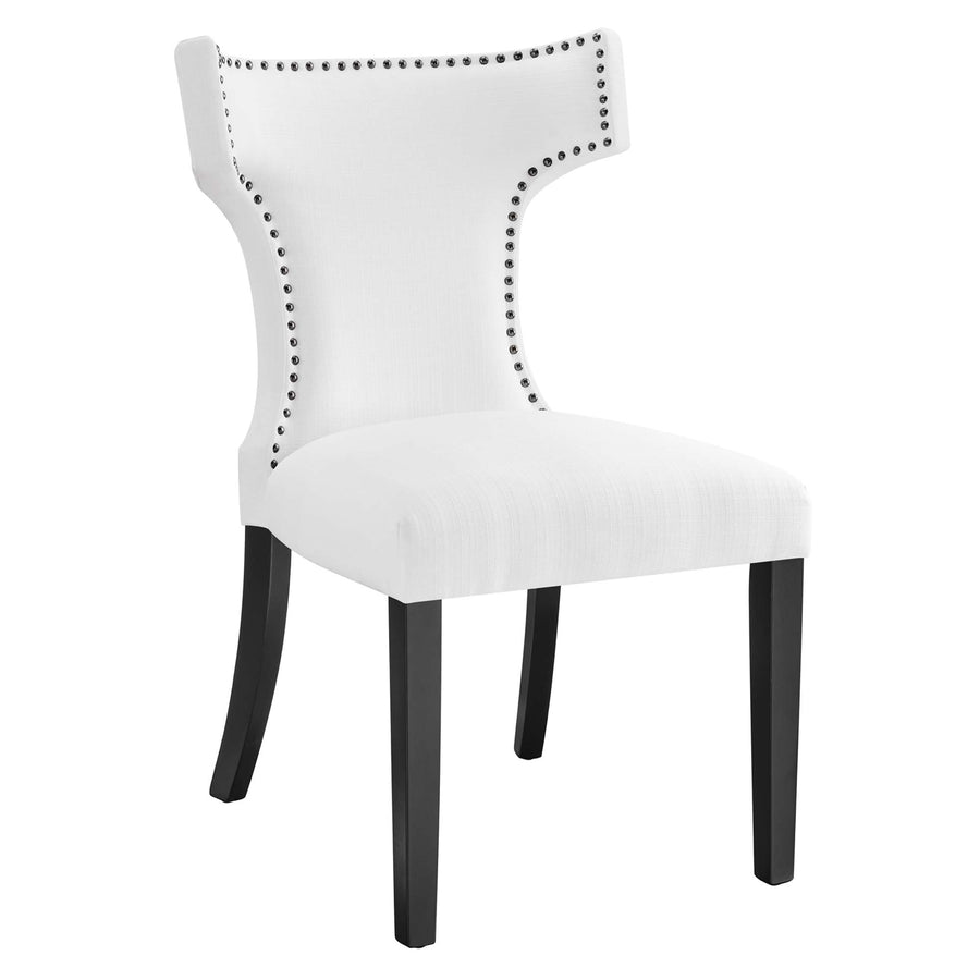 Spire Fabric Dining Chair in White