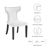 Spire Fabric Dining Chair in White