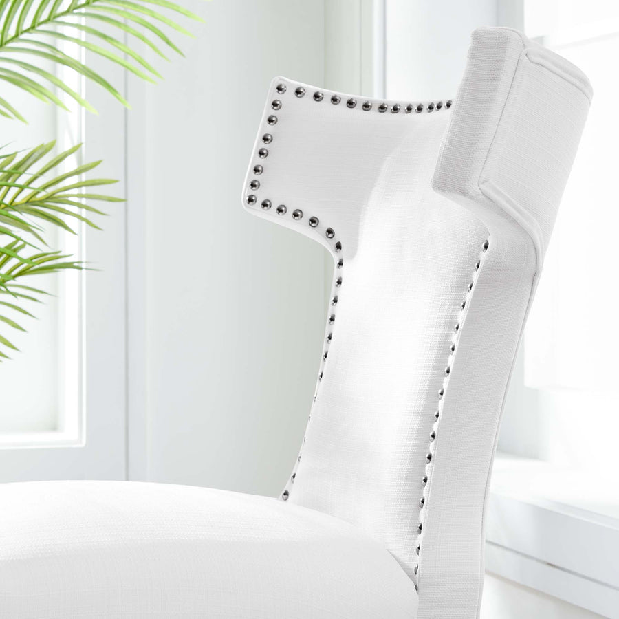 Spire Fabric Dining Chair in White