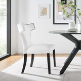 Spire Fabric Dining Chair in White