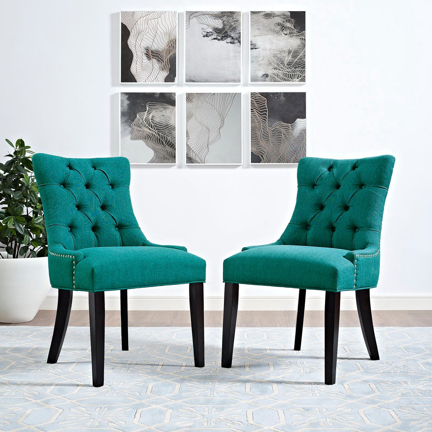 Regent Tufted Fabric Dining Chair by Furniture for America