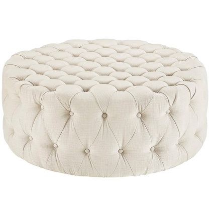 Amour Upholstered Fabric Ottoman by Furniture For America