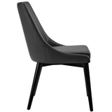 Foyer Vegan Leather Dining Chair in Black