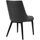 Foyer Vegan Leather Dining Chair in Black