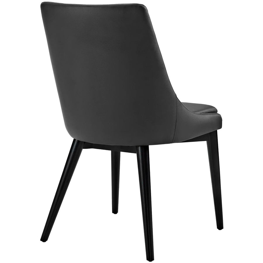 Foyer Vegan Leather Dining Chair in Black