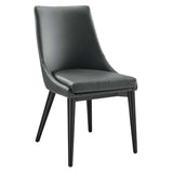 Foyer Vegan Leather Dining Chair in Gray