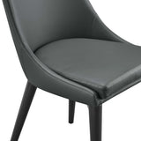 Foyer Vegan Leather Dining Chair in Gray