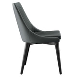 Foyer Vegan Leather Dining Chair in Gray