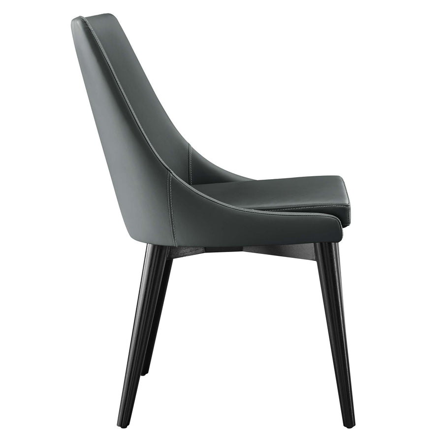 Foyer Vegan Leather Dining Chair in Gray