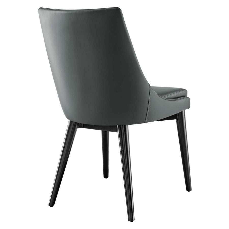 Foyer Vegan Leather Dining Chair in Gray