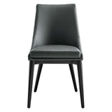 Foyer Vegan Leather Dining Chair in Gray