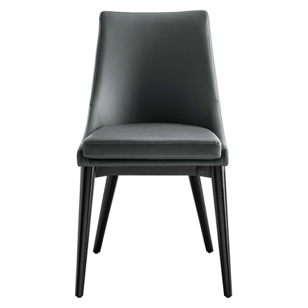 Viscount Vegan Leather Dining Chair in Gray