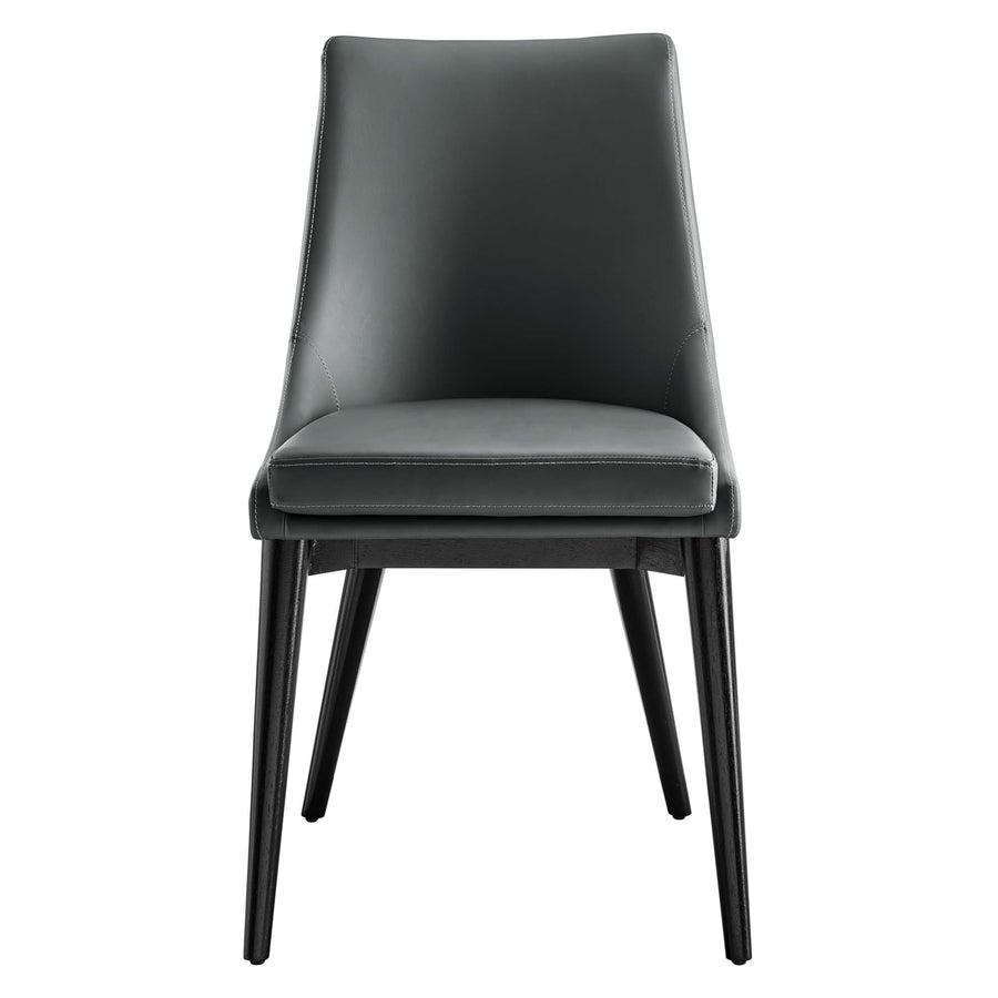 Foyer Vegan Leather Dining Chair in Gray