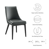 Foyer Vegan Leather Dining Chair in Gray