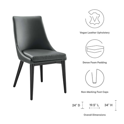 Viscount Vegan Leather Dining Chair by Furniture For America