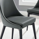 Foyer Vegan Leather Dining Chair in Gray