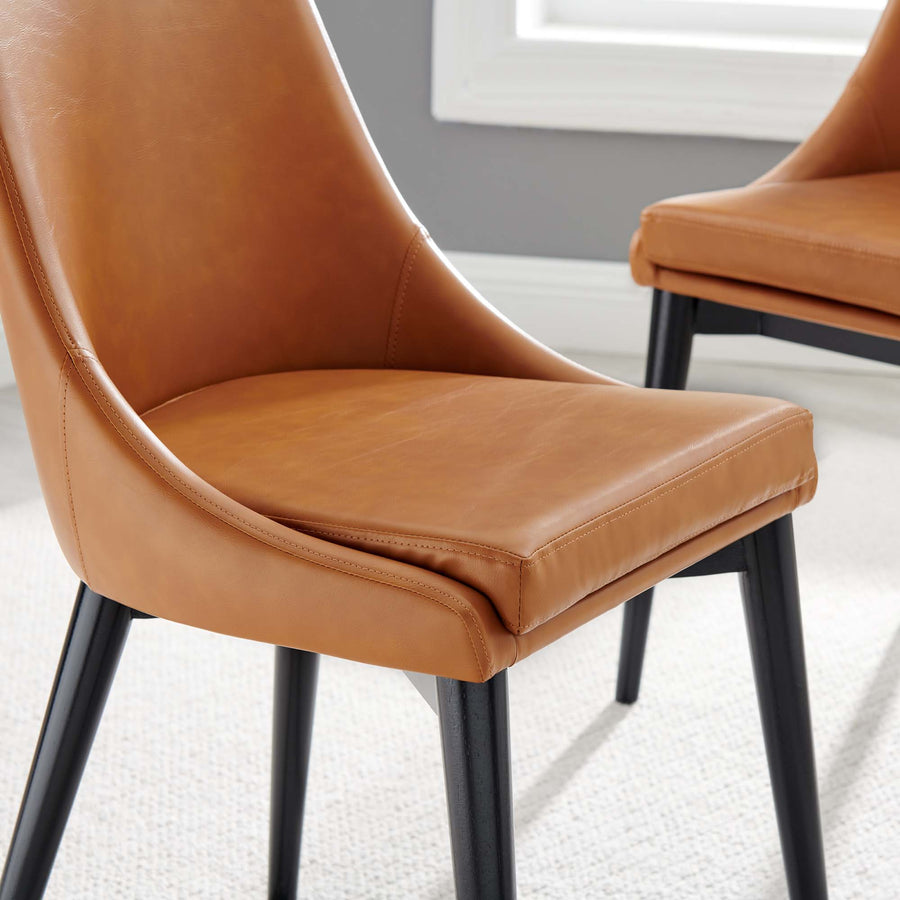 Foyer Vegan Leather Dining Chair in Tan