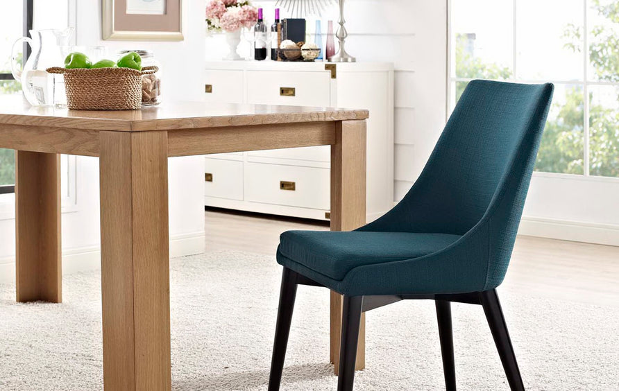 Foyer Fabric Dining Chair in Azure