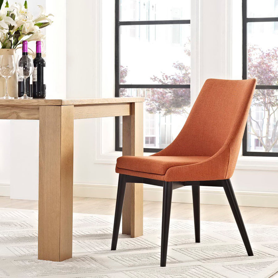 Foyer Fabric Dining Chair in Orange