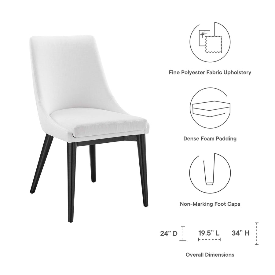 Foyer Fabric Dining Chair in White