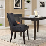 Vista Vegan Leather Dining Chair in Black