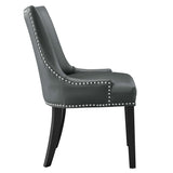 Vista Vegan Leather Dining Chair in Gray