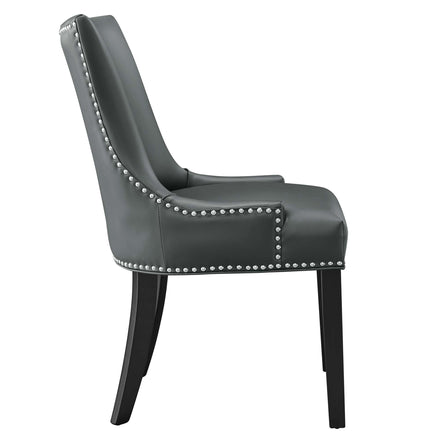 Marquis Vegan Leather Dining Chair in Gray