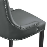 Vista Vegan Leather Dining Chair in Gray