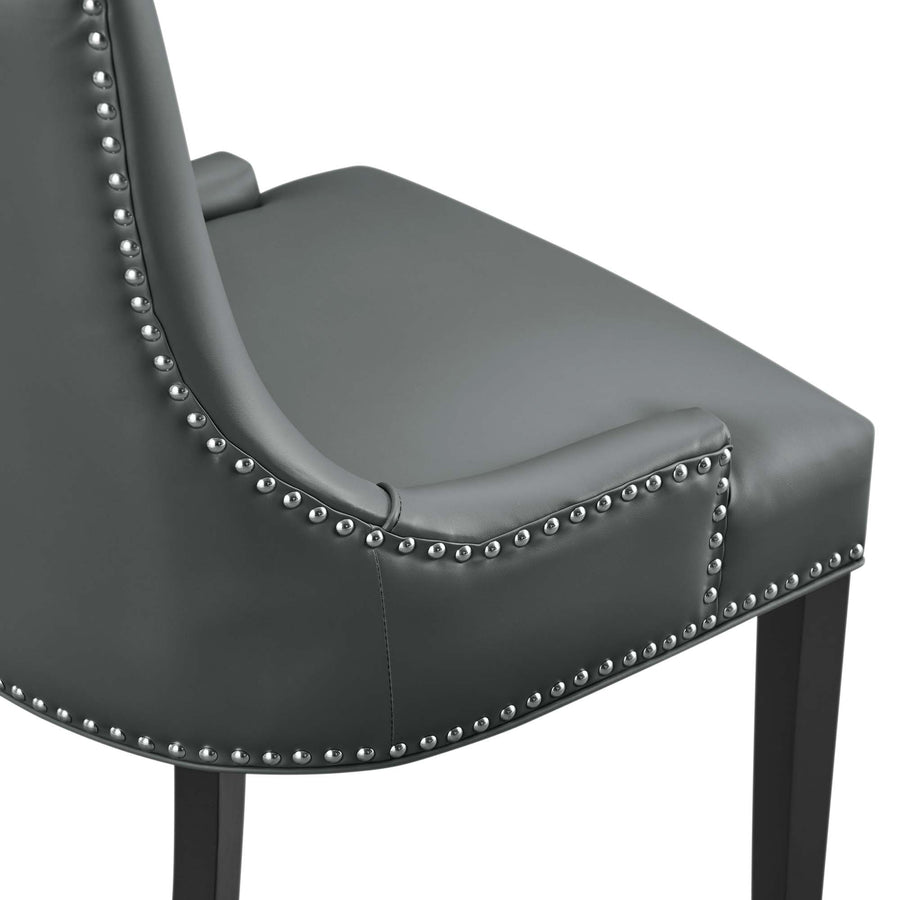 Vista Vegan Leather Dining Chair in Gray